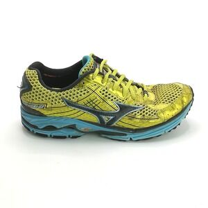 Mizuno‎ Shoes Womens Sneaker Running Wave Rider 15 Yellow Blue Lace Up 9